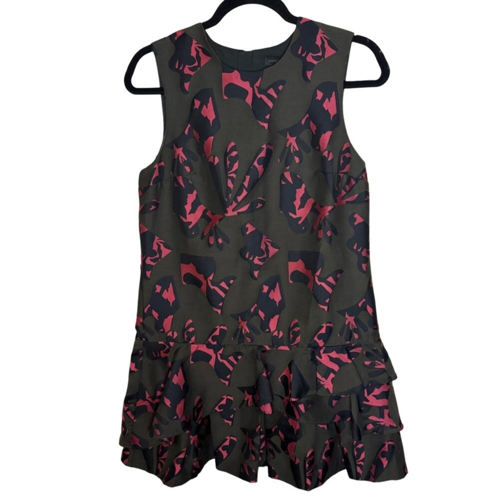 Banana Republic Pieced Jacquard Drop-Waist Dress - Pink Strawberry 4